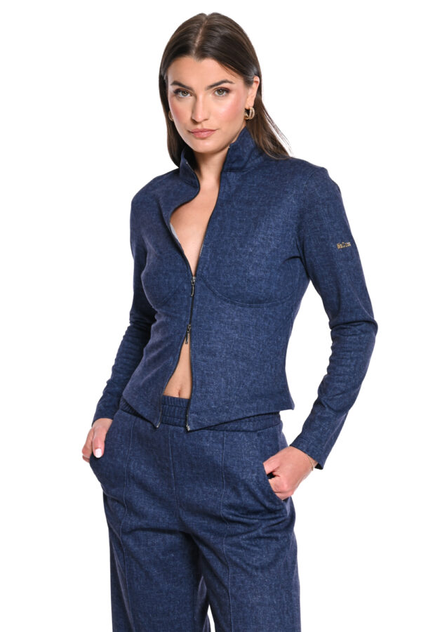 Ζακέτα φούτερ Denim Effect μπλε
